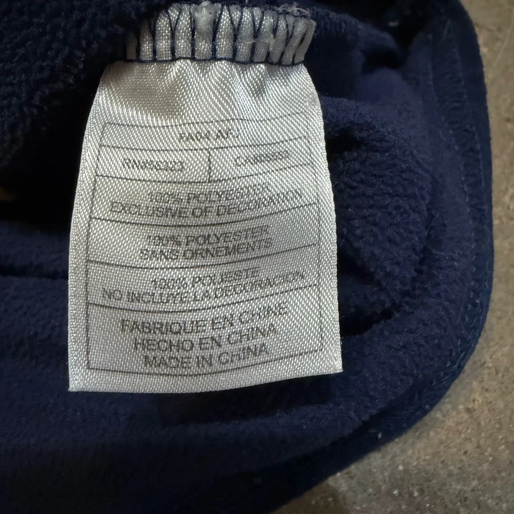 Nike Team Michigan Pullover Mens Small Navy Blue Yellow Therma-FIT Fleece